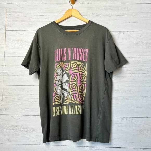 Guns N' Roses T Shirt Size S/P Gray Use Your Illusion Graphic Tee Rock N Roll - Picture 1 of 16